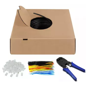 Tinklo kabelis Goobay 94399 Cat6 U/UTP 305 m Juodas