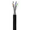 Tinklo kabelis Goobay CAT 6 lauko S/FTP 100m juodas