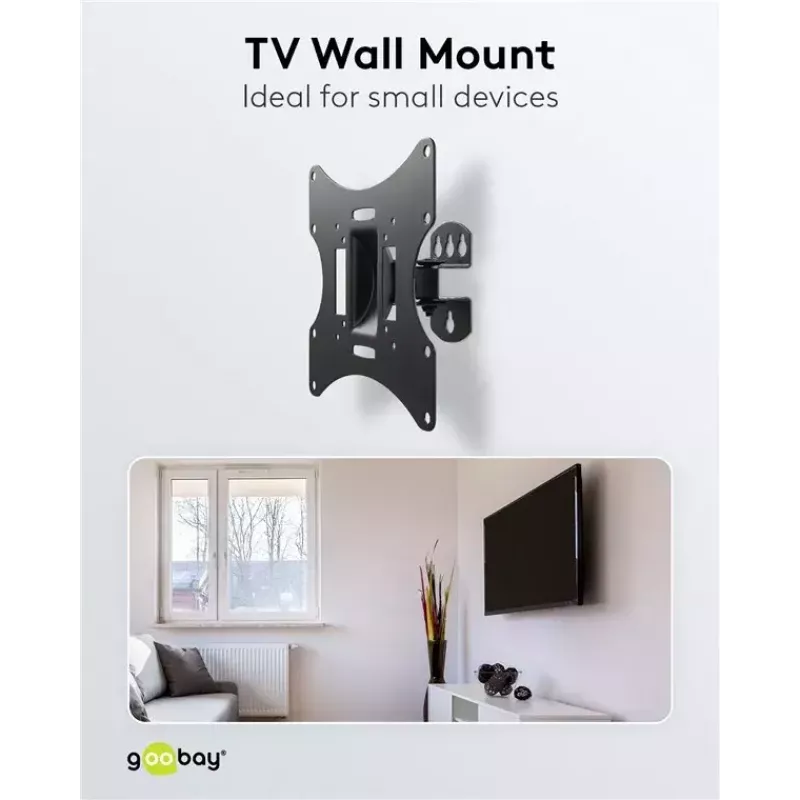 TV laikiklis sieninis Basic Tilt Goobay 51893