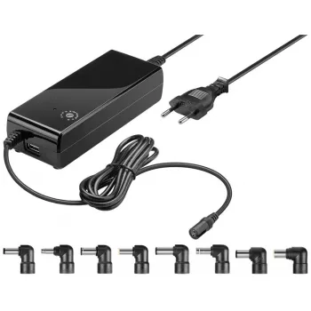 Goobay 90 W nešiojamojo kompiuterio maitinimo adapteris juodas, vidaus, 100-240V