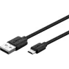 Goobay Micro-USB greito įkrovimo ir sinchronizavimo kabelis 1 m USB 2.0 juodas