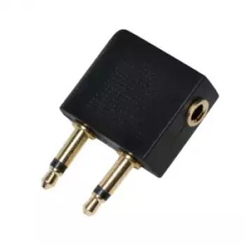 Lyties keitiklis LOGILINK CA1089 — 2×3,5 mm į 1×3,5 mm, auksuoti kontaktai, juodas