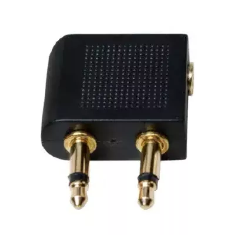 Lyties keitiklis LOGILINK CA1089 — 2×3,5 mm į 1×3,5 mm, auksuoti kontaktai, juodas