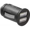 Goobay Dual-USB automobilinis įkroviklis 24 W juodas greitas įkrovimas su apsauga nuo viršsrovių