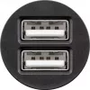 Goobay Dual-USB automobilinis įkroviklis 24 W juodas greitas įkrovimas su apsauga nuo viršsrovių