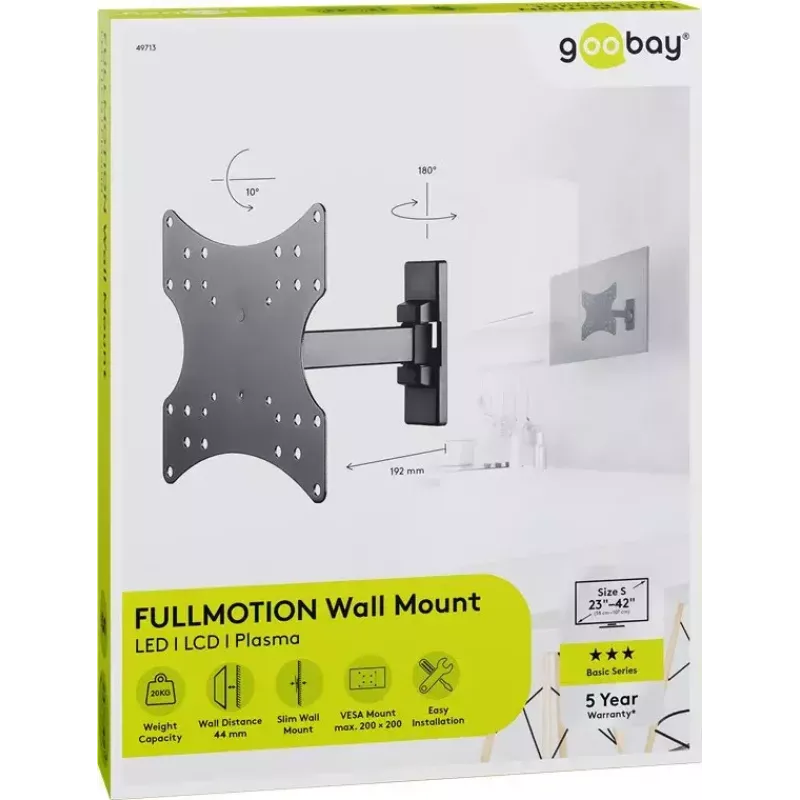 TV laikiklis Goobay 49713 106,7 cm (42 col.) Juodas