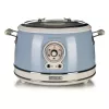 Ariete 2904 ryžių virimo aparatas – elektrinis ryžių virimo aparatas su keramikiniu dubeniu – naminiai sušiai – daugiafunkcis – Vintage linija – 3,5 l – 650 W – mėlyna