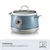 Ariete 2904 ryžių virimo aparatas – elektrinis ryžių virimo aparatas su keramikiniu dubeniu – naminiai sušiai – daugiafunkcis – Vintage linija – 3,5 l – 650 W – mėlyna