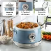 Ariete 2904 ryžių virimo aparatas – elektrinis ryžių virimo aparatas su keramikiniu dubeniu – naminiai sušiai – daugiafunkcis – Vintage linija – 3,5 l – 650 W – mėlyna