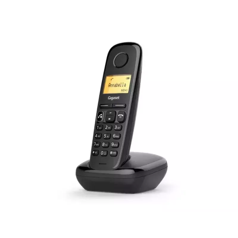 Belaidis analoginis/DECT telefonas Gigaset A270A su skambučio ID, juodas