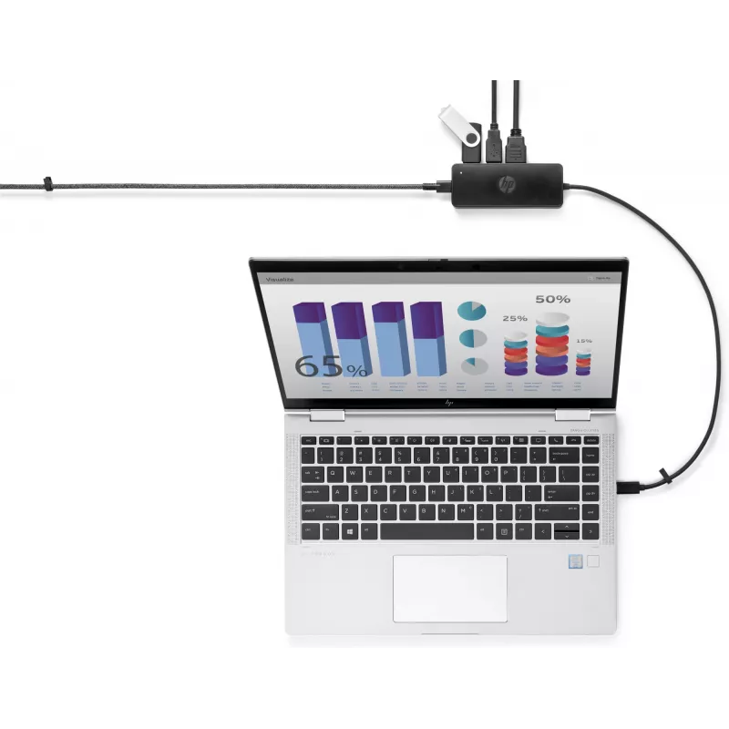 HP USB-C kelioninis centras G2, laidinis, USB 3.2 Gen 1 Type-C, juodas