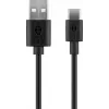 Įkroviklio rinkinys Goobay USB-C 5W su 1 m kabeliu juodas