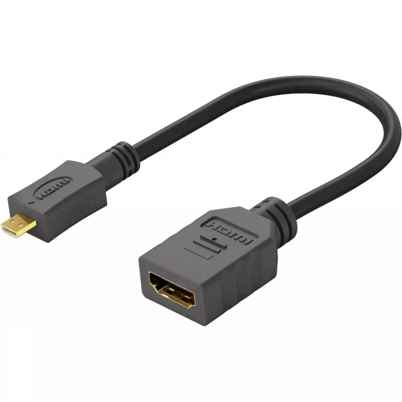 HDMI adapteris Wentronic 58683 0,15 m Type D Micro į Type A standartinis juodas