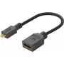 HDMI adapteris Wentronic 58683 0,15 m Type D Micro į Type A standartinis juodas
