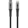 Goobay Lightning laidas 1 m USB C – Lightning juodai pilkas 49271