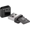 Kortelių skaitytuvas GOOBAY USB-A 2.0, skirtas MicroSD, 480 Mbit/s, juodas