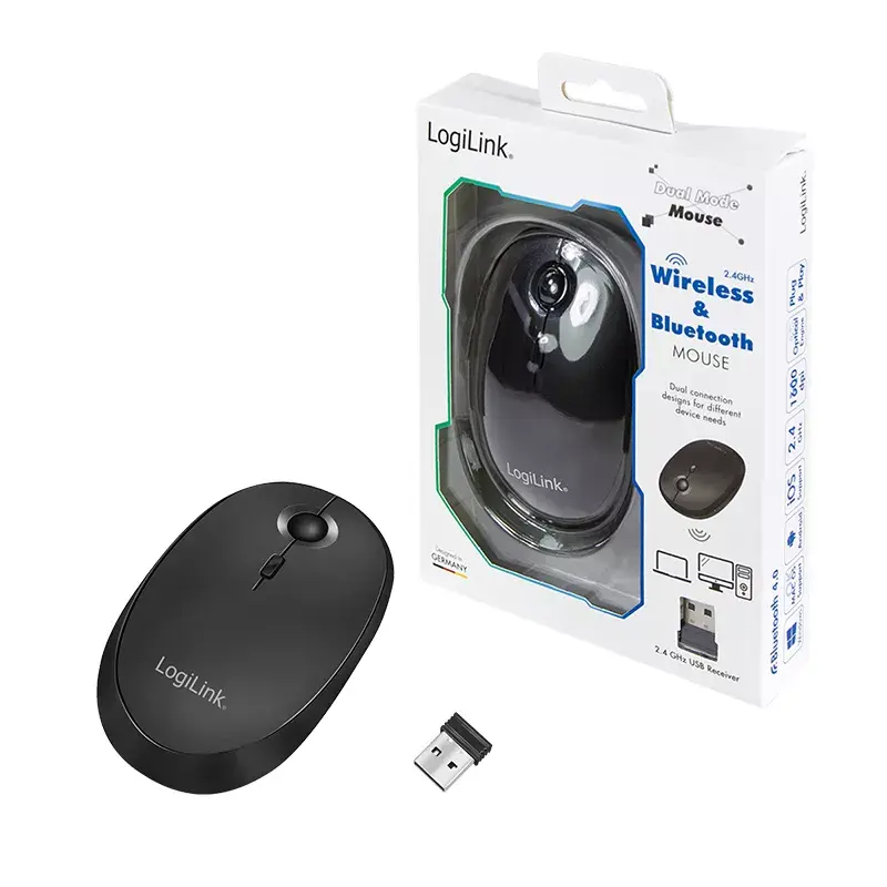 Pelė LogiLink ID0204 RF belaidė + Bluetooth