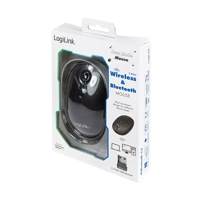 Pelė LogiLink ID0204 RF belaidė + Bluetooth