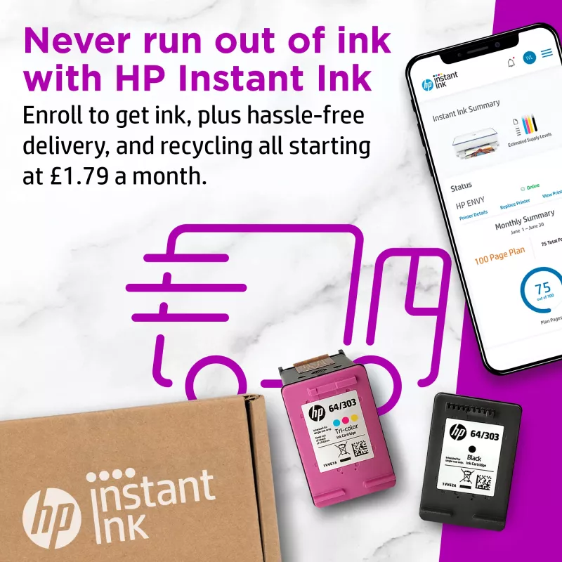 HP ENVY 6010e belaidis daugiafunkcis spausdintuvas (spausdinimas, kopijavimas, skenavimas), Instant Ink