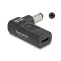 DeLOCK adapteris USB Type-C moteriškas į 5,5 x 2,1 mm vyrišką 90° kampu