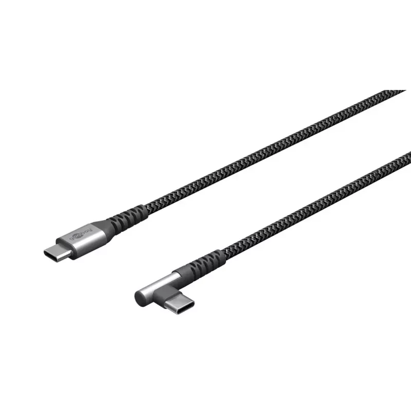 USB kabelis Goobay USB 2.0 2 m USB-C juodai pilkas