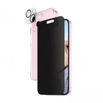 PanzerGlass® Privacy 3-in-1 rinkinys iPhone 15 – smūgiams atsparus grūdintas stiklas
