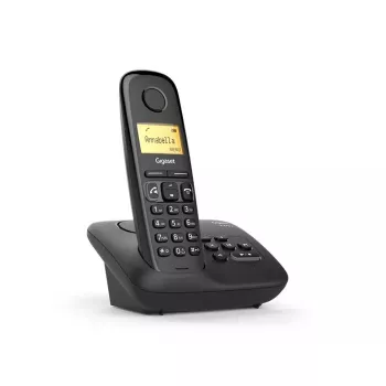 Analoginis/DECT belaidis telefonas Gigaset A270A su skambučio ID ir atsakikliu, juodas
