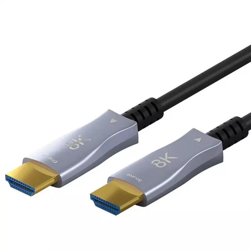 HDMI kabelis GOOBAY 65558 — 10 m, HDMI A tipo kištukas–kištukas, 48 Gbit/s, auksuoti kontaktai, ARC, 3D, juoda/pilka
