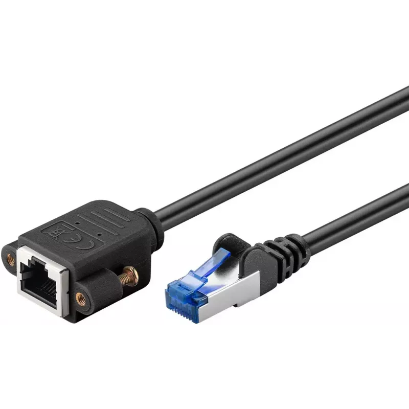 Tinklo kabelis Goobay 65641 RJ-45 Cat6a 0,5 m Juodas