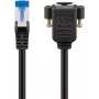 Tinklo kabelis Goobay 65641 RJ-45 Cat6a 0,5 m Juodas