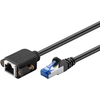 Tinklo kabelis WENTRONIC Goobay 65644 Cat6a S/FTP (S‑STP) 3 m RJ‑45–RJ‑45 juodas