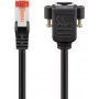 Tinklo kabelis Goobay 65637 RJ-45 Cat6 1m Juodas
