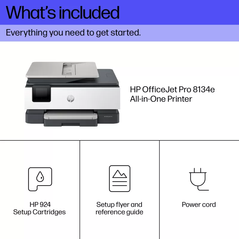 HP OfficeJet Pro 8134e belaidis daugiafunkcis spalvotas spausdintuvas, Instant Ink, dvipusis spausdinimas