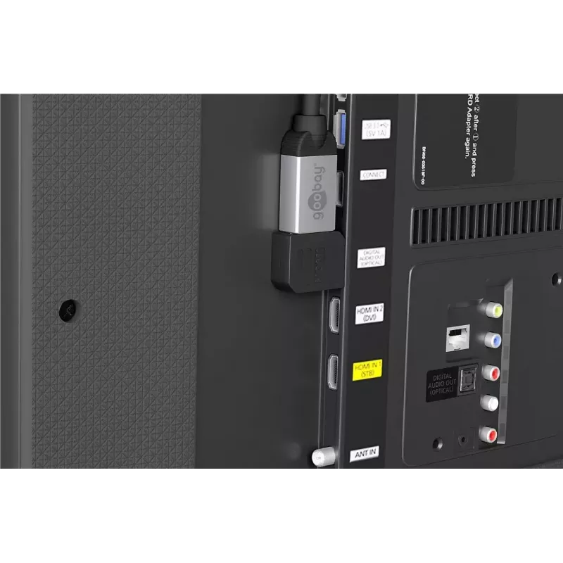 Goobay HDMI vaizdo kabelio adapteris, lizdas – kištukas, standartinis, juodas 65745