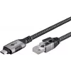 Goobay Gender Changer USB-C į RJ-45 10 m juoda sidabrinė