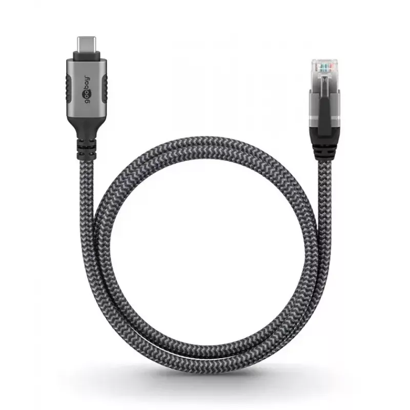 Goobay Gender Changer USB-C į RJ-45 10 m juoda sidabrinė