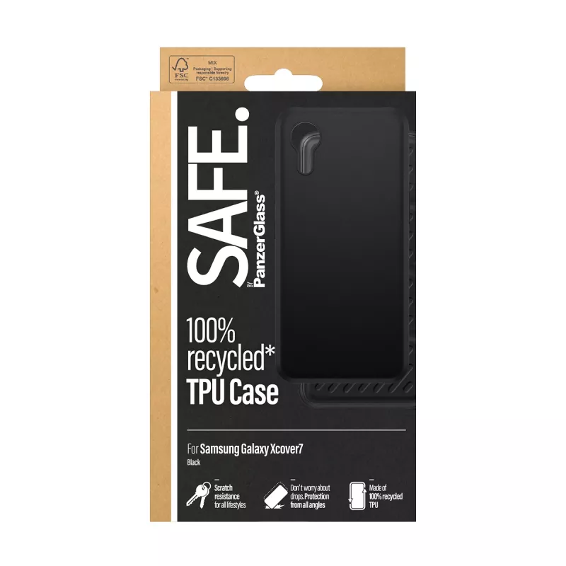 PanzerGlass SAFE. TPU dėklas juodas Samsung Galaxy Xcover7
