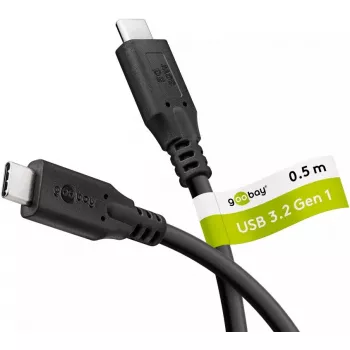 USB laidas Goobay 74698 USB 3.2 Gen 1 0,5 m USB C juodas