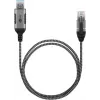 Kabelio lyties keitiklis Goobay 74399 USB 3.0 Type A RJ45 10 m Juodas Sidabrinis
