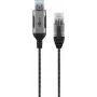 Kabelio lyties keitiklis Goobay 74399 USB 3.0 Type A RJ45 10 m Juodas Sidabrinis