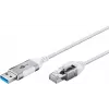 Tinklo kabelis Goobay 74384 USB 3.0 Type A RJ45 15 m Baltas