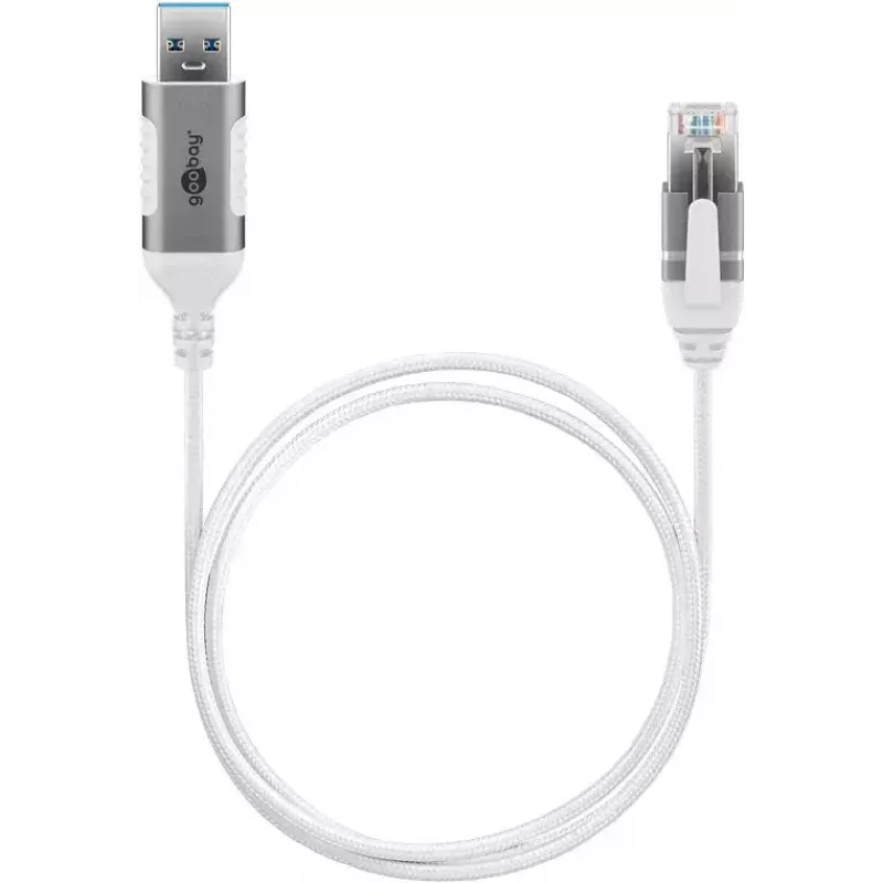 Tinklo kabelis Goobay 74384 USB 3.0 Type A RJ45 15 m Baltas