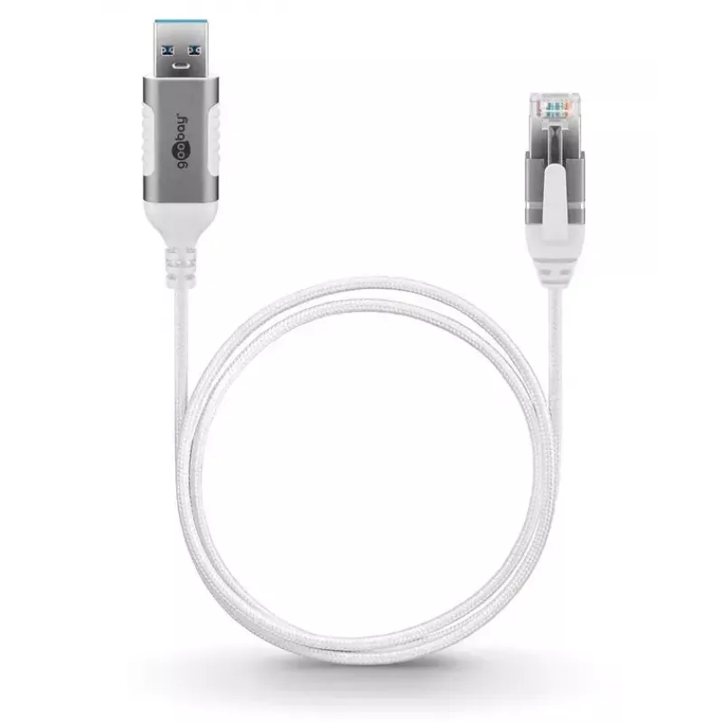 Tinklo kabelis Goobay 74384 USB 3.0 Type A RJ45 15 m Baltas