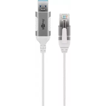 Tinklo kabelis Goobay 74384 USB 3.0 Type A RJ45 15 m Baltas