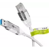 Goobay 74382 USB 3.0 Type A – RJ45 adapterinis laidas 7,5 m baltas