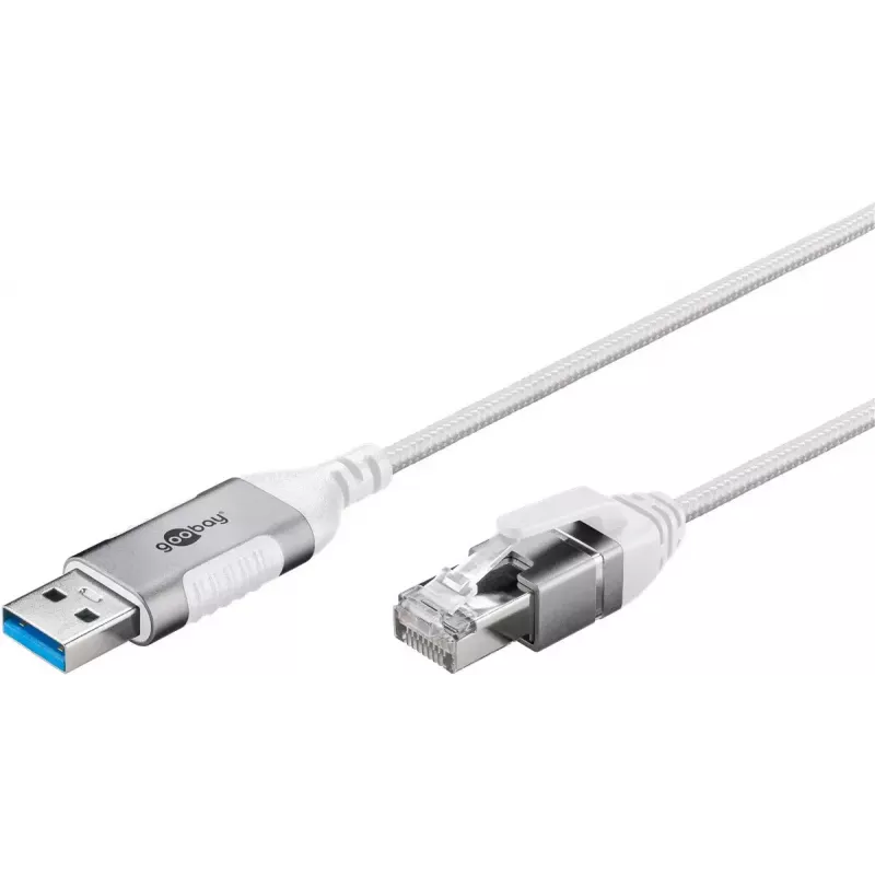 Goobay 74382 USB 3.0 Type A – RJ45 adapterinis laidas 7,5 m baltas