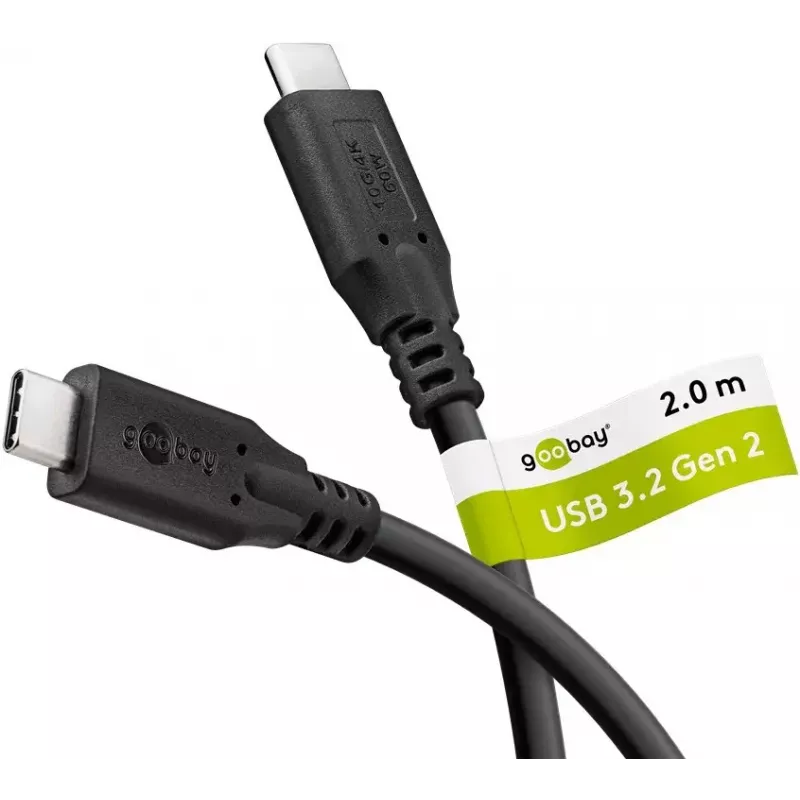 USB laidas Goobay 74207 USB 3.2 Gen 1 2m USB C juodas