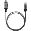 Goobay 74402 Laidinio tinklo adapteris USB 3.1 Type A – RJ45 1,5 m juodas sidabrinis