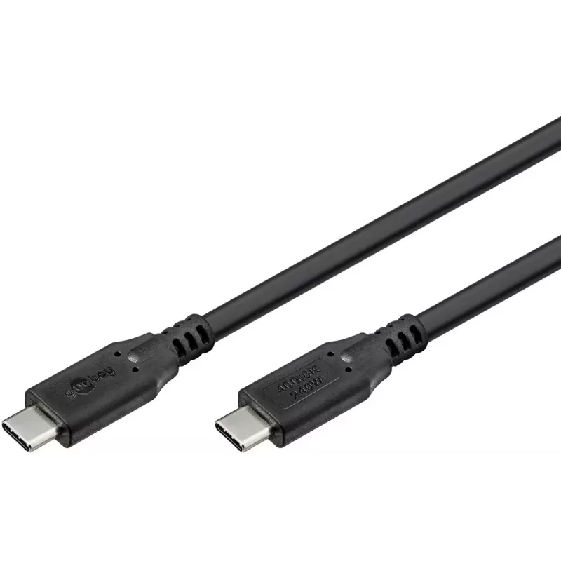 USB laidas Goobay 74184 USB4 Gen 2x2 1,5 m USB-C juodas