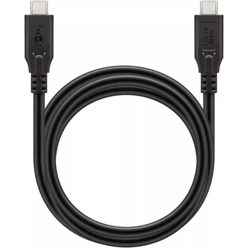USB laidas Goobay 74184 USB4 Gen 2x2 1,5 m USB-C juodas